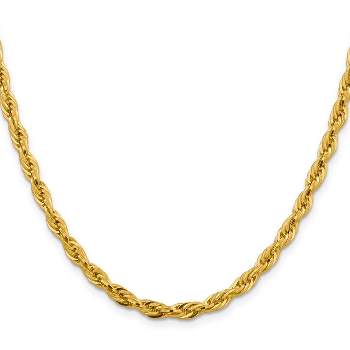 10K Yellow Gold 4.75mm Semi-Solid Rope Chain