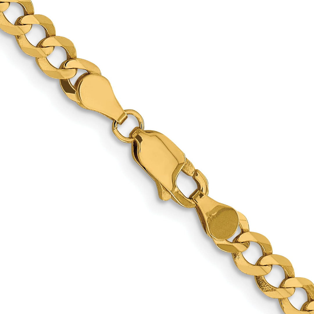 10K Yellow Gold 4.7mm Lightweight Flat Cuban Chain 26 Inch
