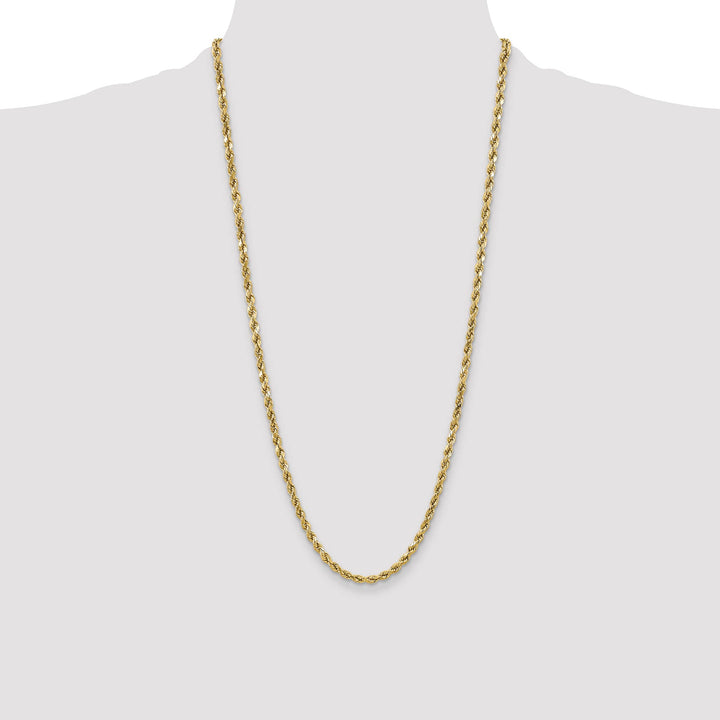 10K Yellow Gold 4.9mm Semi-Solid D.C. Rope Chain