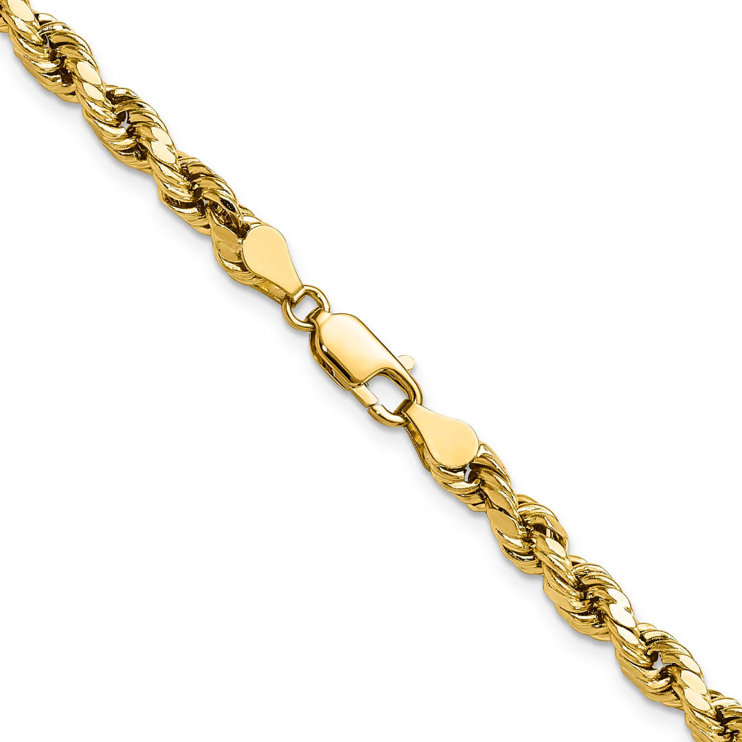 10K Yellow Gold 4.9mm Semi-Solid D.C. Rope Chain