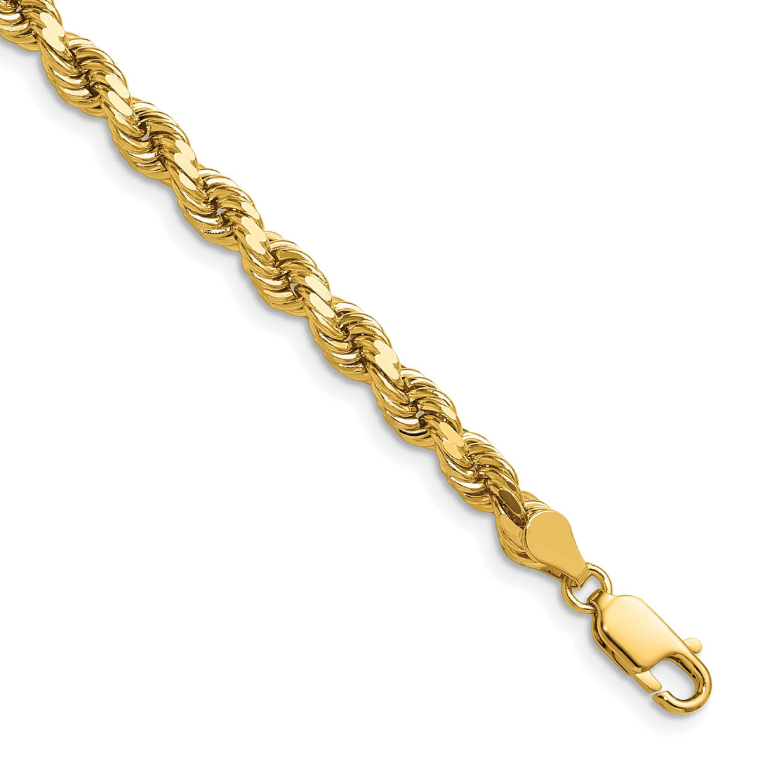 10K Yellow Gold 4.9mm Semi-Solid D.C. Rope Chain