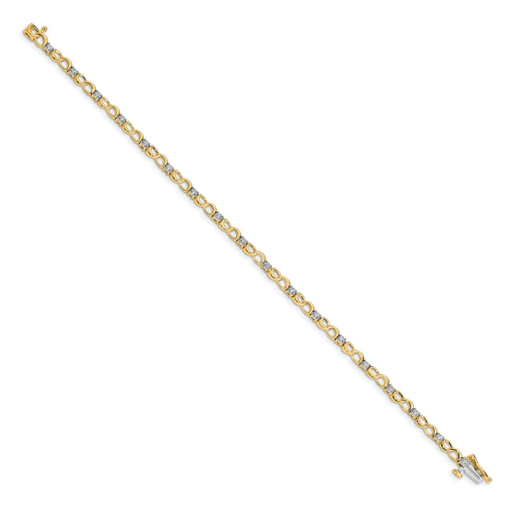 10K Yellow Gold 4 mm Diamond Bracelet
