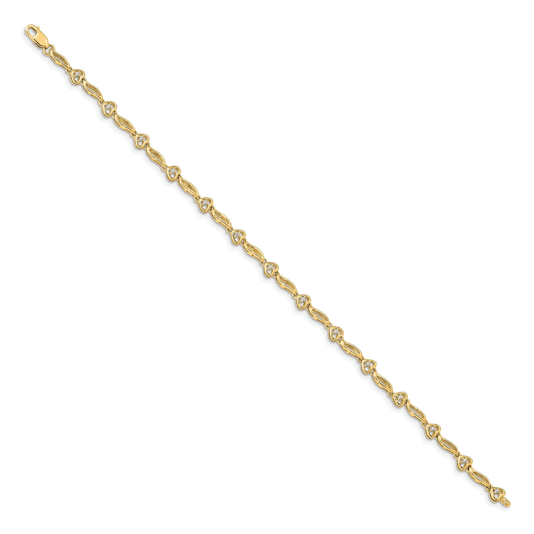 10K Yellow Gold 4 mm Diamond Bracelet