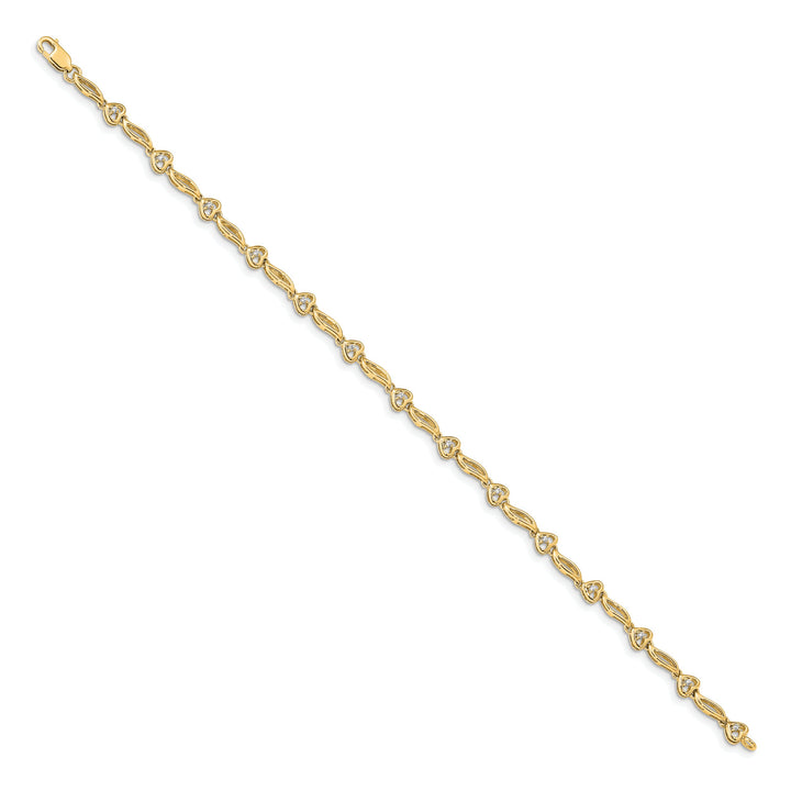 10K Yellow Gold 4 mm Diamond Bracelet