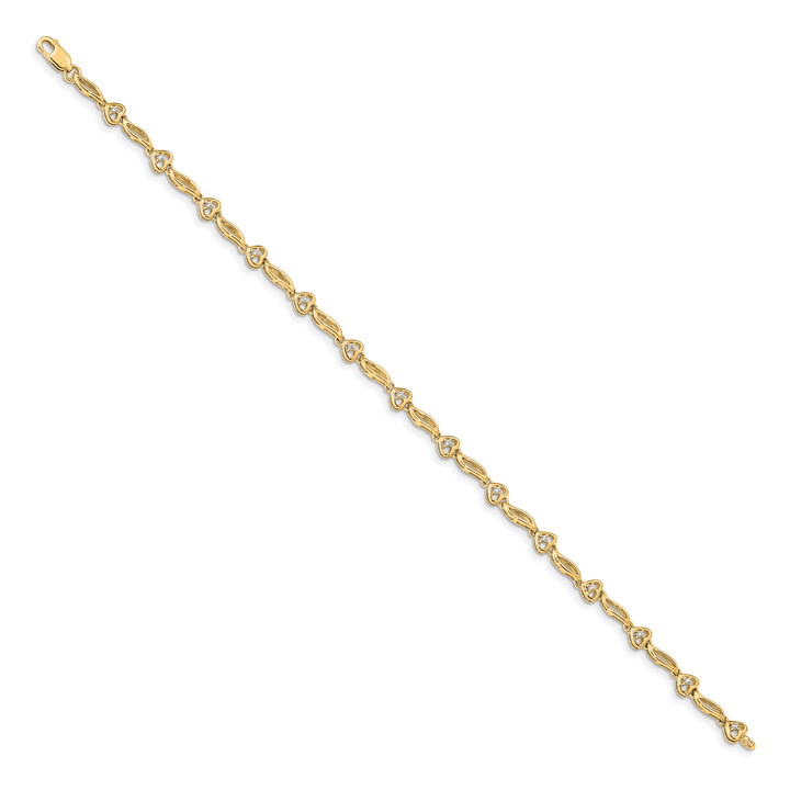 10K Yellow Gold 4 mm Diamond Bracelet