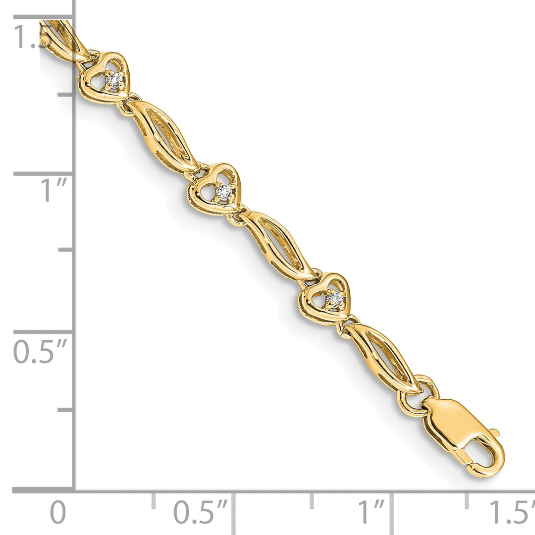 10K Yellow Gold 4 mm Diamond Bracelet