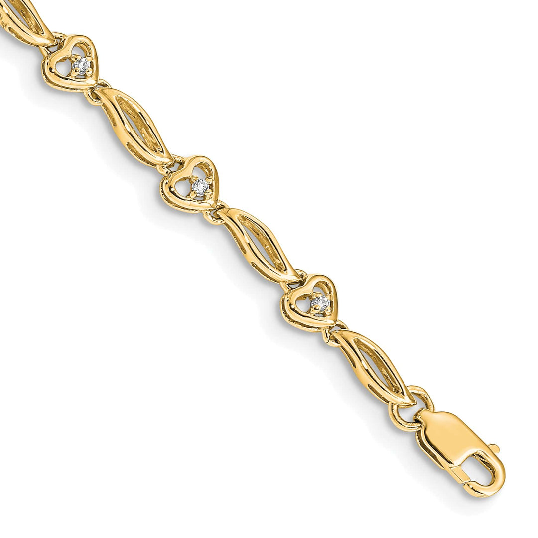10K Yellow Gold 4 mm Diamond Bracelet
