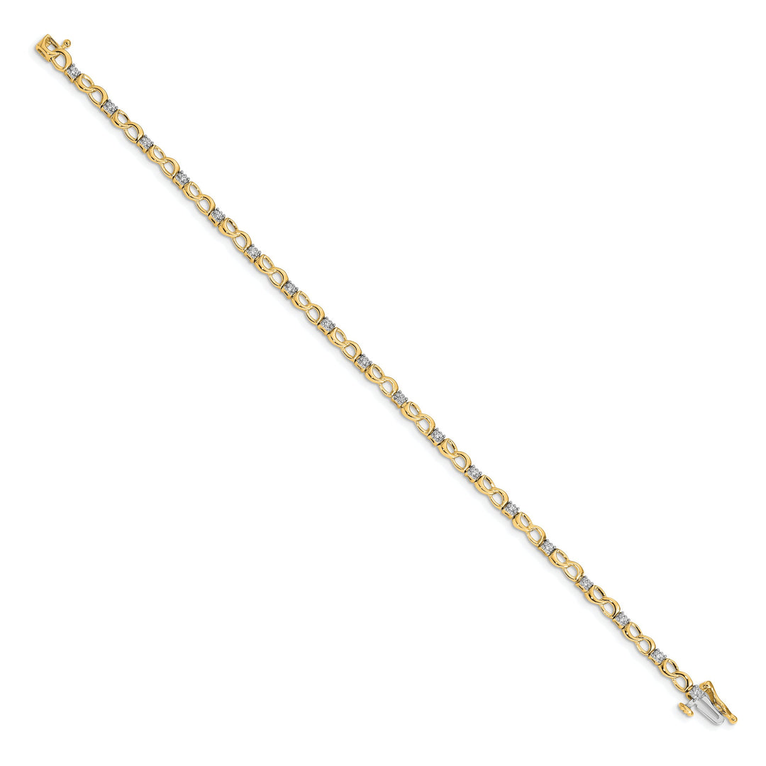 10K Yellow Gold 4 mm Diamond Bracelet