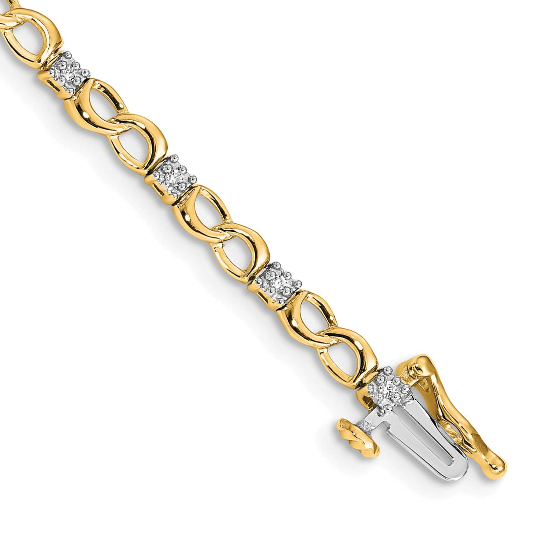 10K Yellow Gold 4 mm Diamond Bracelet