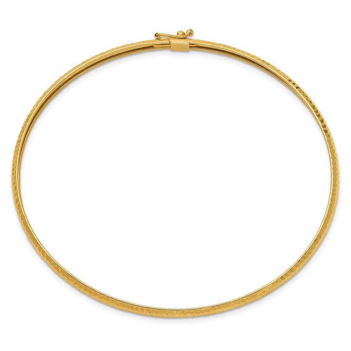 10K Yellow Gold 4 mm Hinged Bangle