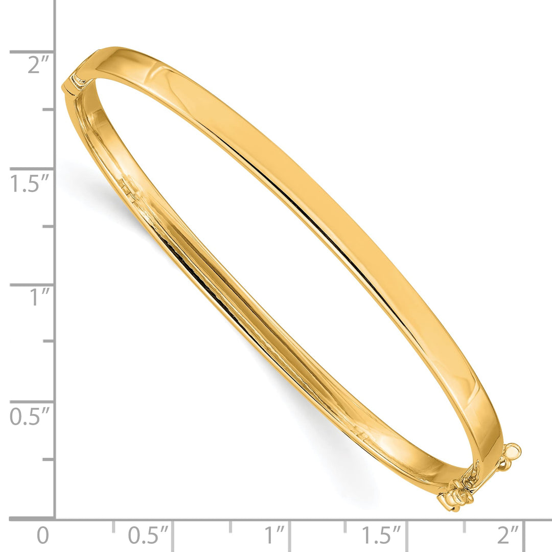 10K Yellow Gold 4 mm Hinged Bangle
