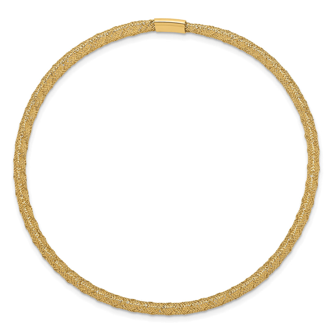 10K Yellow Gold 4 mm Slip On Bangle