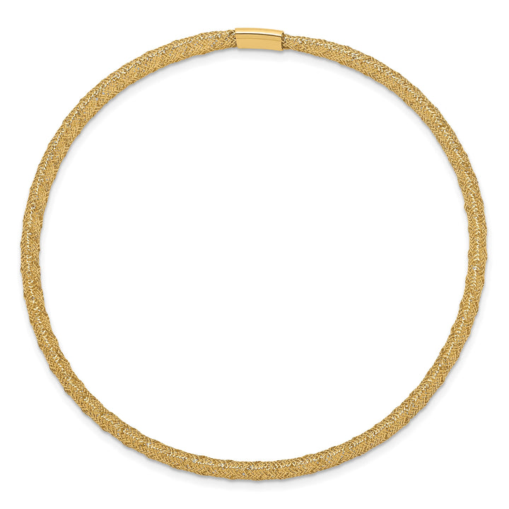 10K Yellow Gold 4 mm Slip On Bangle