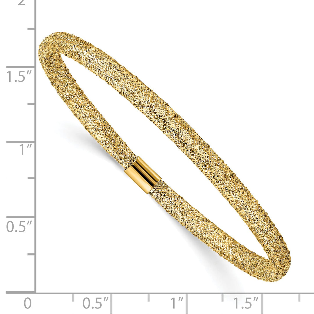 10K Yellow Gold 4 mm Slip On Bangle