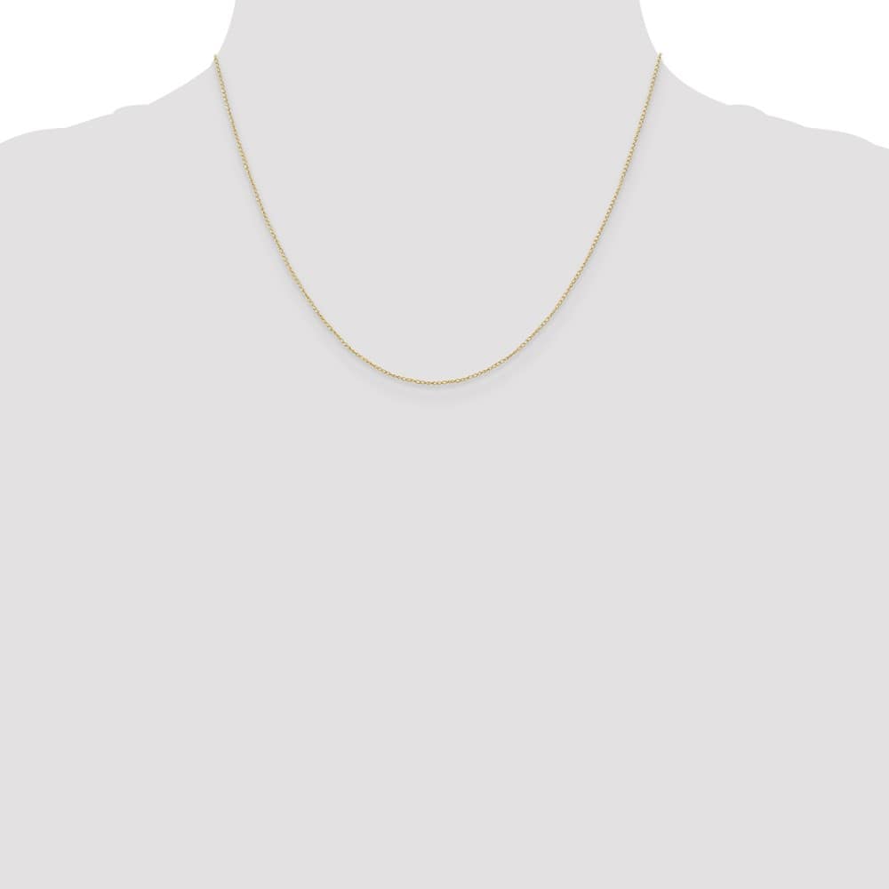 10K Yellow Gold .42mm Carded Curb Chain Size 18