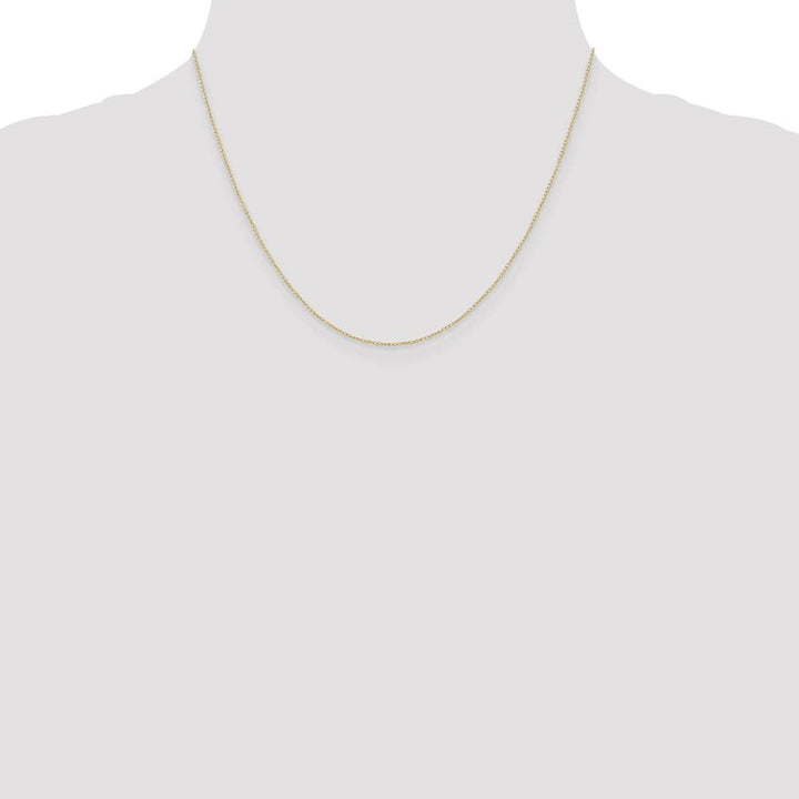10K Yellow Gold .42mm Carded Curb Chain Size 18
