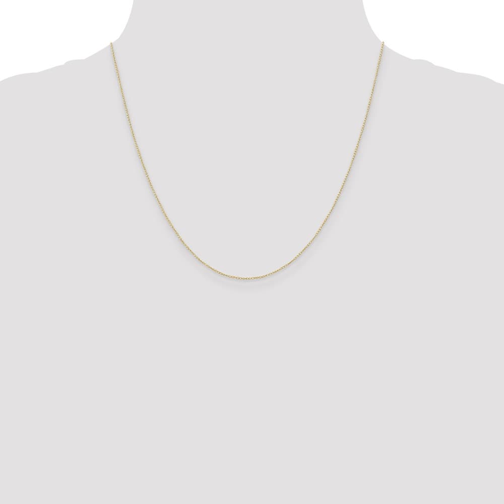 10K Yellow Gold .42mm Carded Curb Chain Size 20