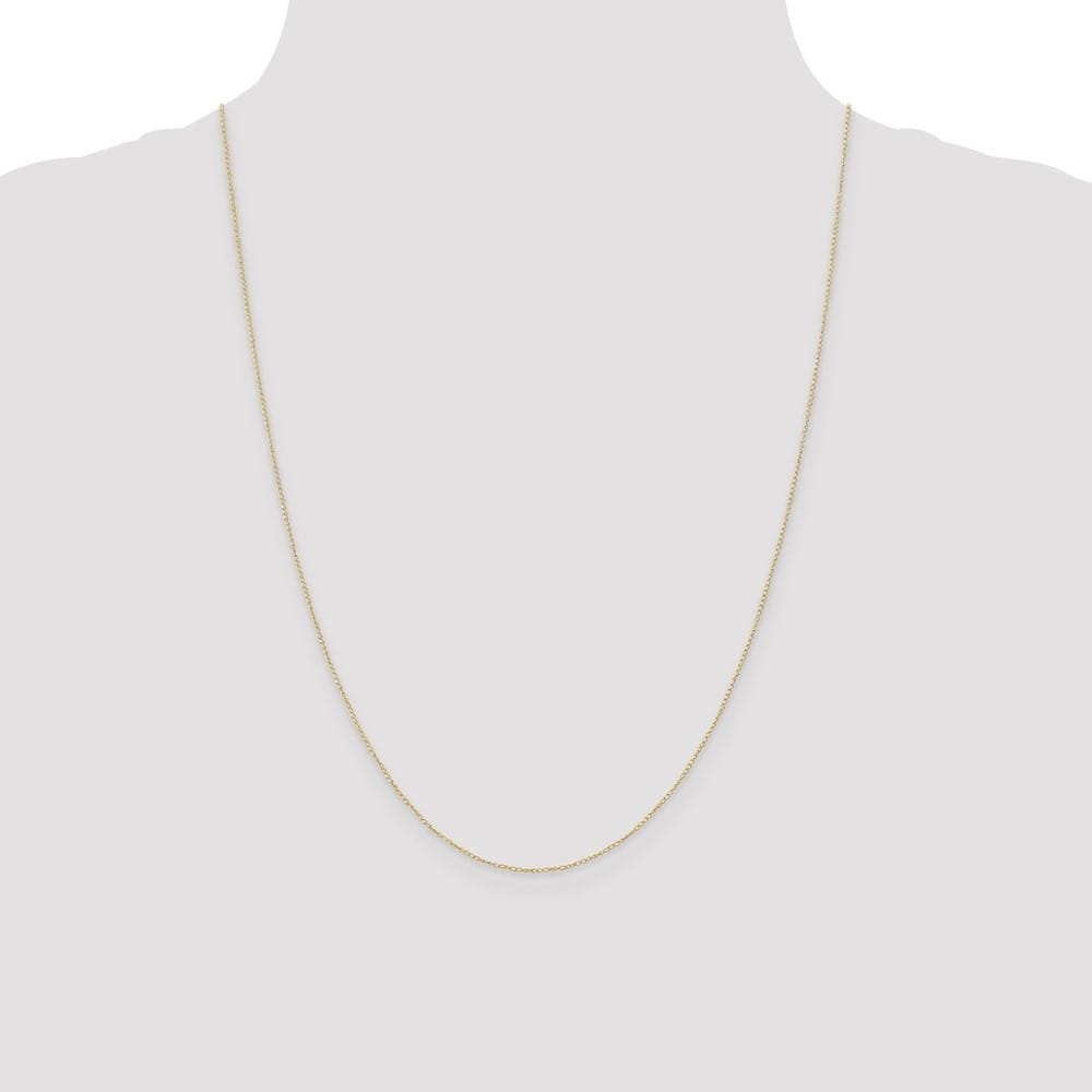 10K Yellow Gold .42mm Carded Curb Chain Size 24