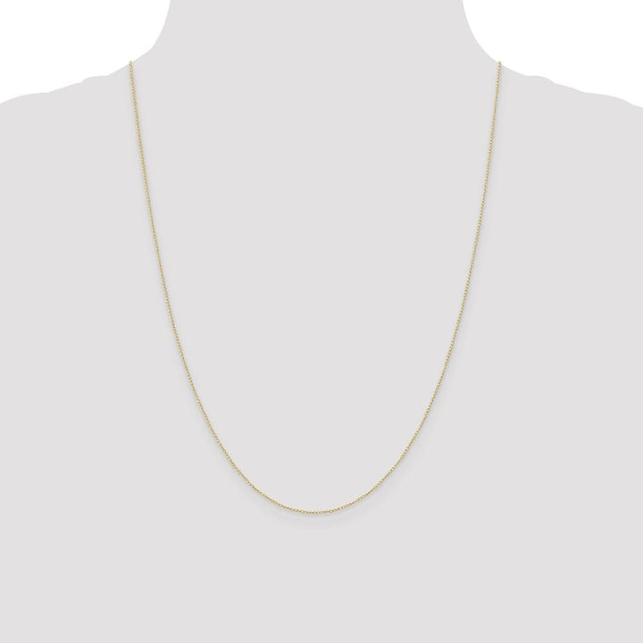 10K Yellow Gold .42mm Carded Curb Chain Size 24