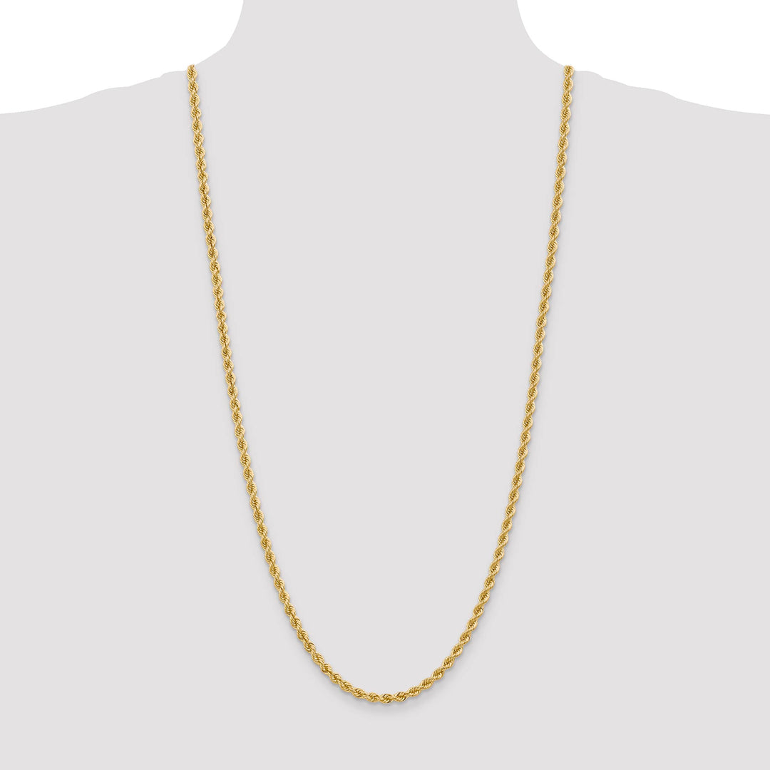 10K Yellow Gold 4mm Regular Rope Chain