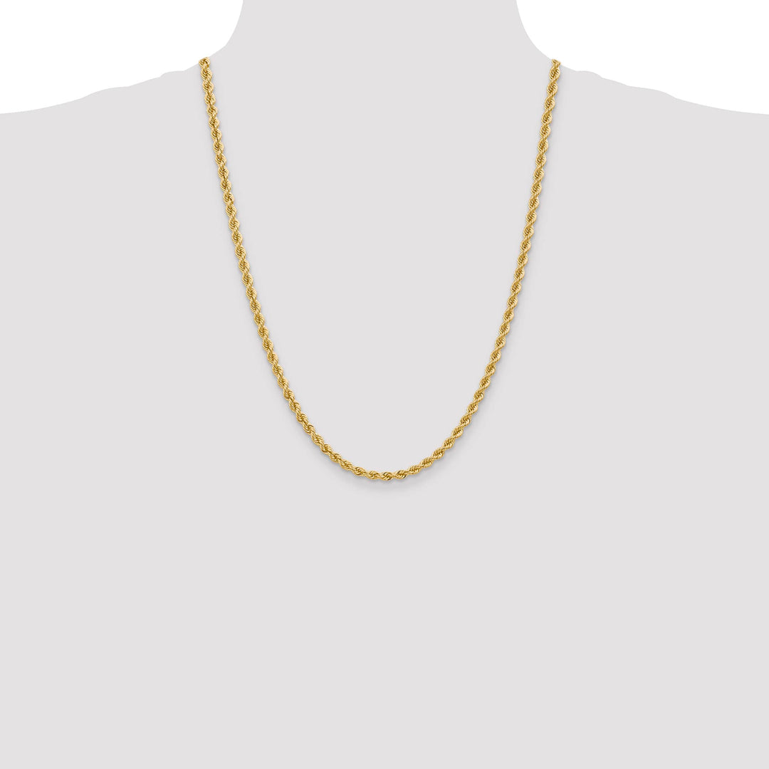 10K Yellow Gold 4mm Regular Rope Chain