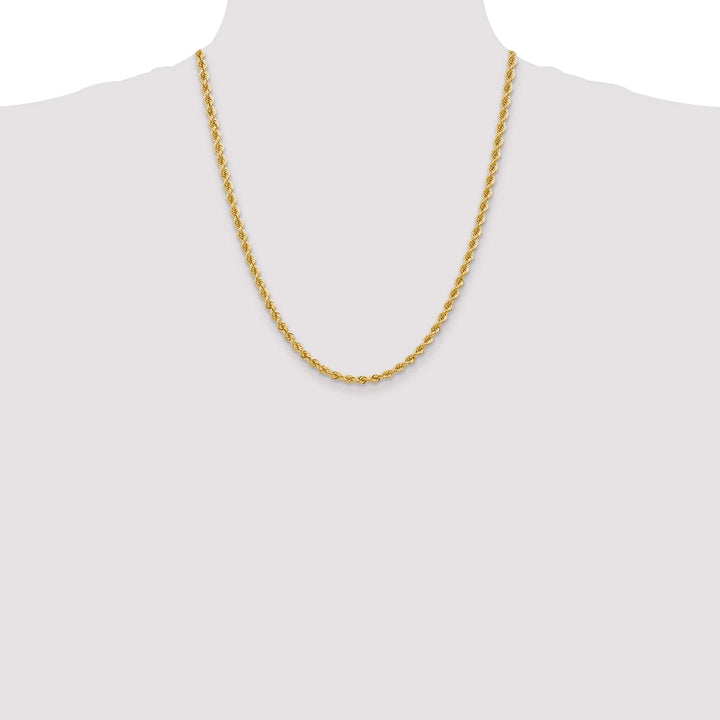 10K Yellow Gold 4mm Regular Rope Chain
