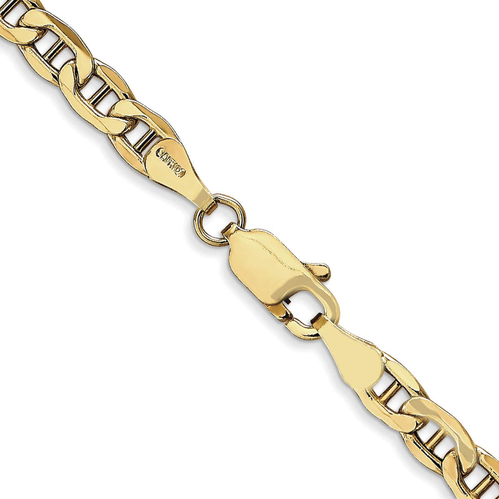 10K Yellow Gold 4mm Semi-Solid Anchor Chain 26 Inch