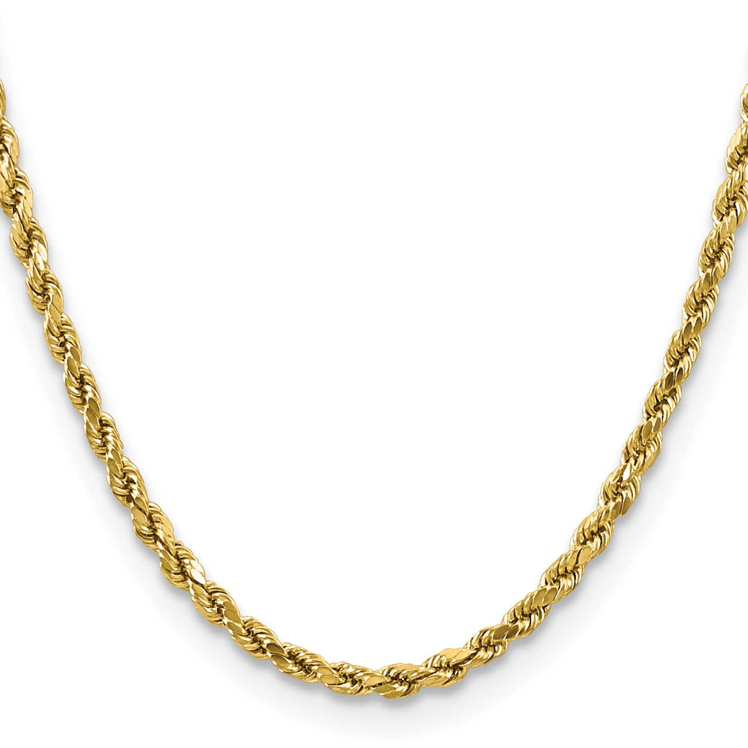 10K Yellow Gold 4mm Semi-Solid D.C. Rope Chain