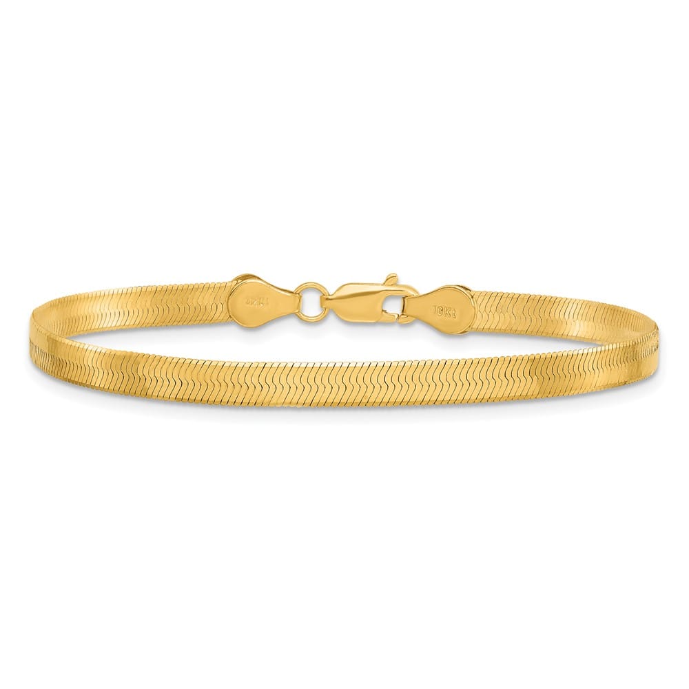 10K Yellow Gold 4mm Silky Herringbone Chain