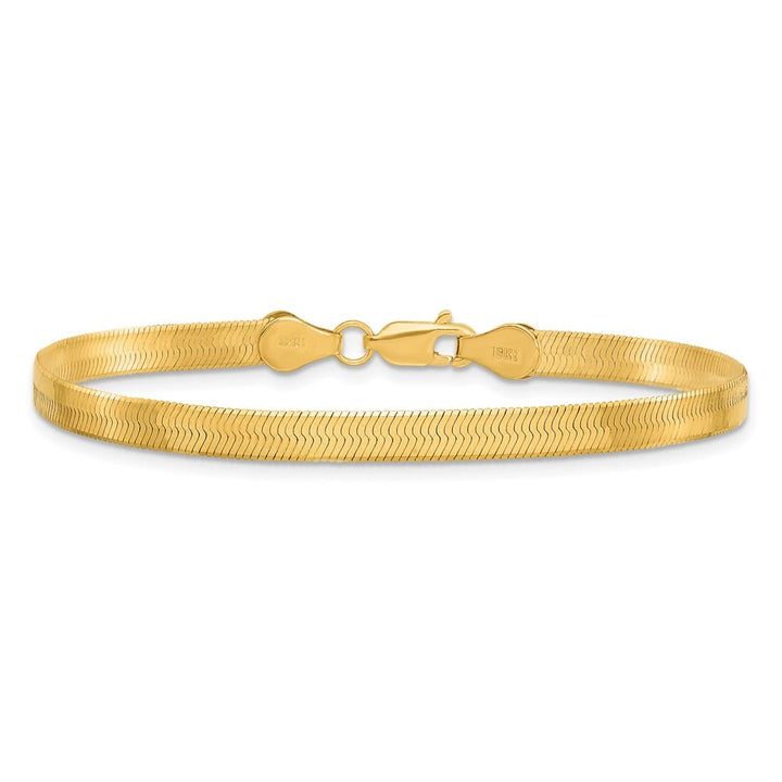 10K Yellow Gold 4mm Silky Herringbone Chain