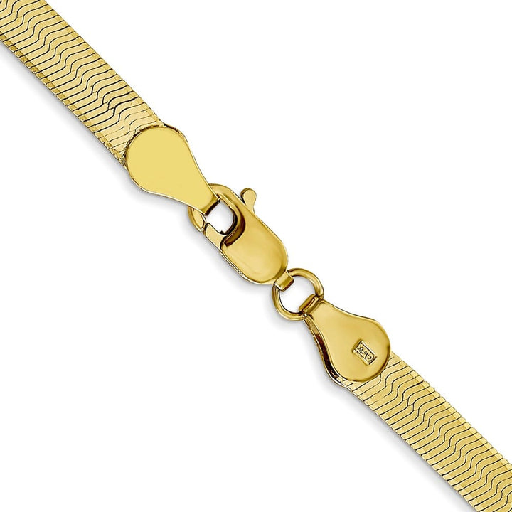 10K Yellow Gold 4mm Silky Herringbone Chain