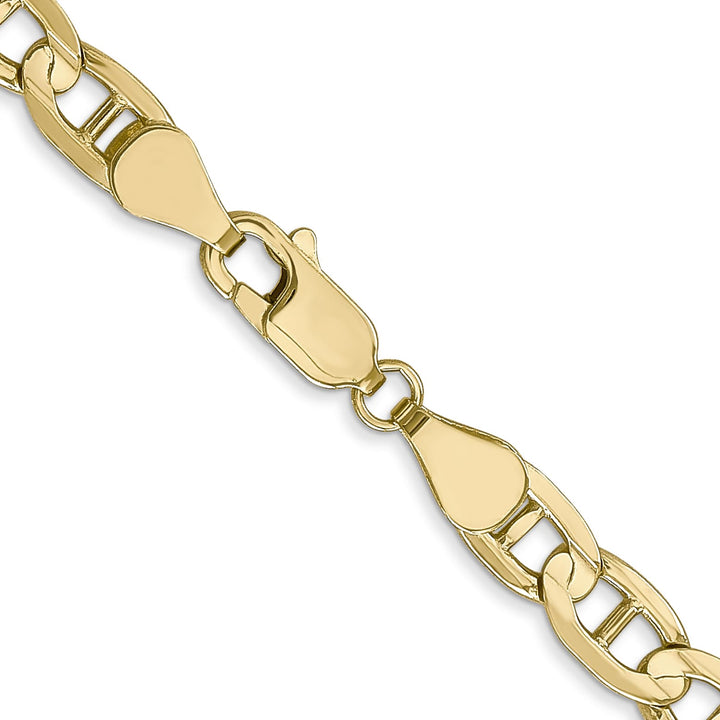 10K Yellow Gold 5.25mm Concave Anchor Chain 26 Inch