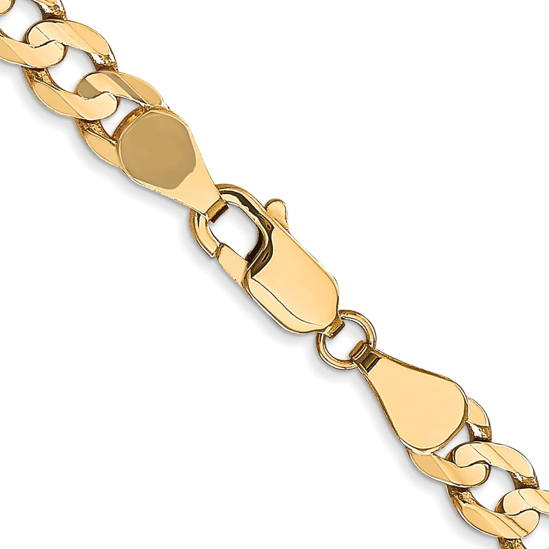 10K Yellow Gold 5.25mm Open Concave Curb Chain 10K