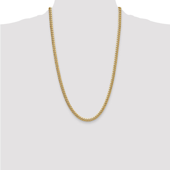 10K Yellow Gold 5.25mm Semi-Solid Miami Cuban Chain