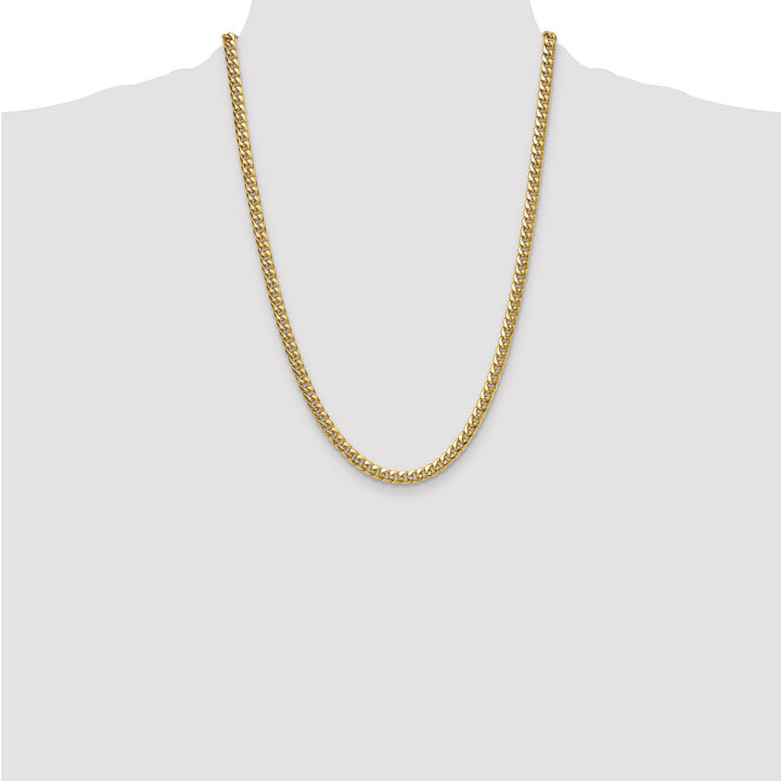 10K Yellow Gold 5.25mm Semi-Solid Miami Cuban Chain