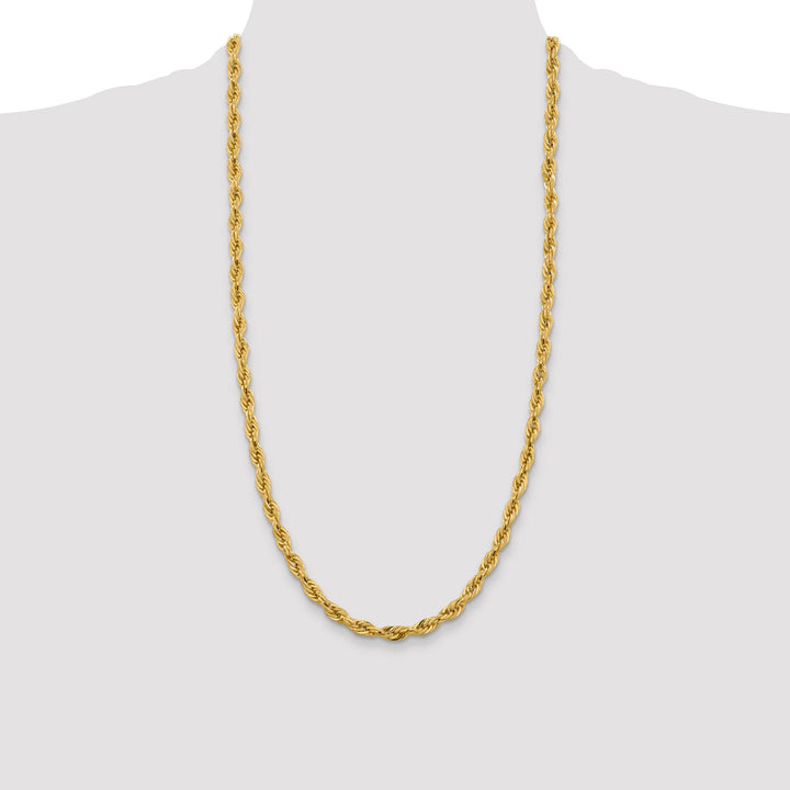 10K Yellow Gold 5.4mm Semi-Solid Rope Chain