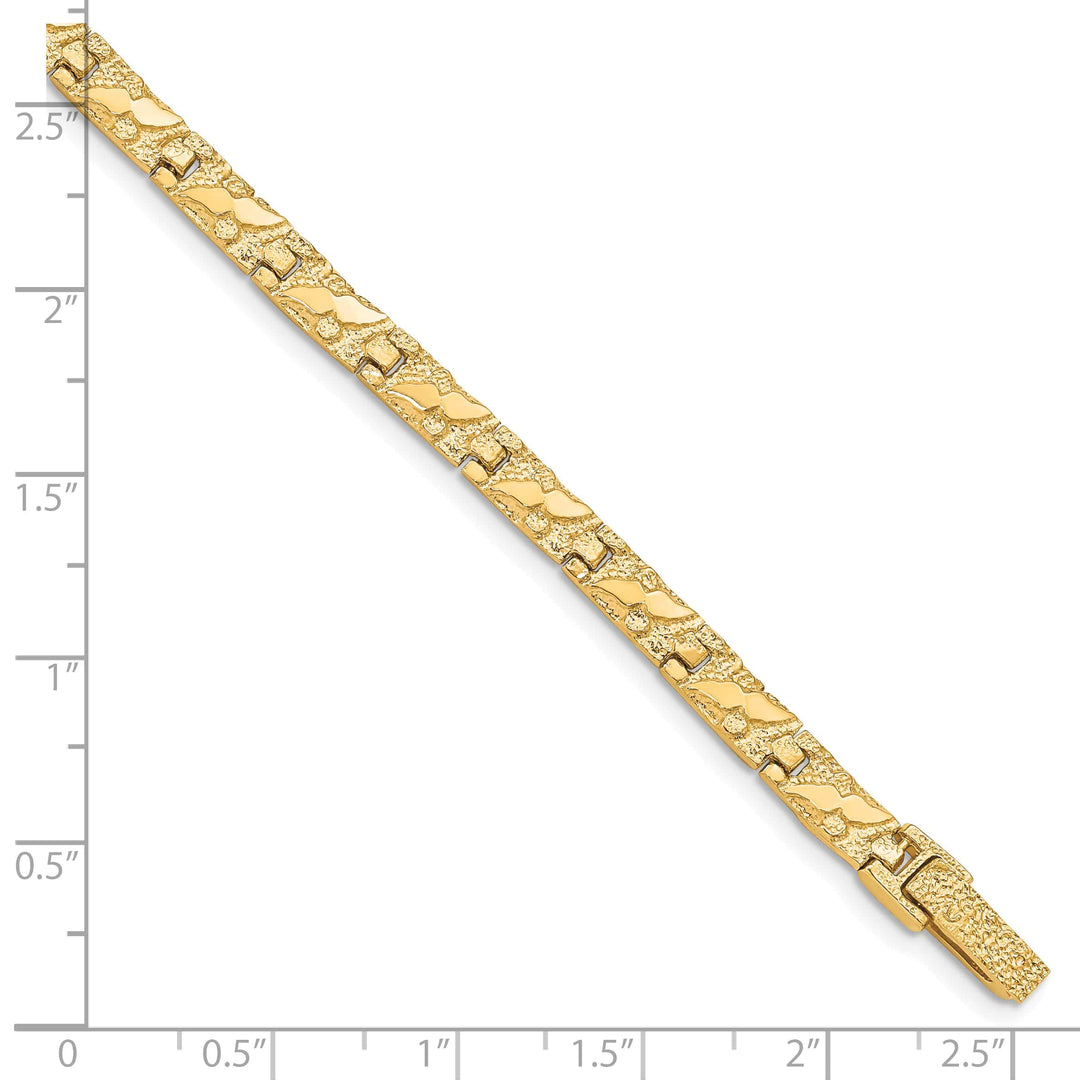 10K Yellow Gold 5.5mm Nugget Bracelet