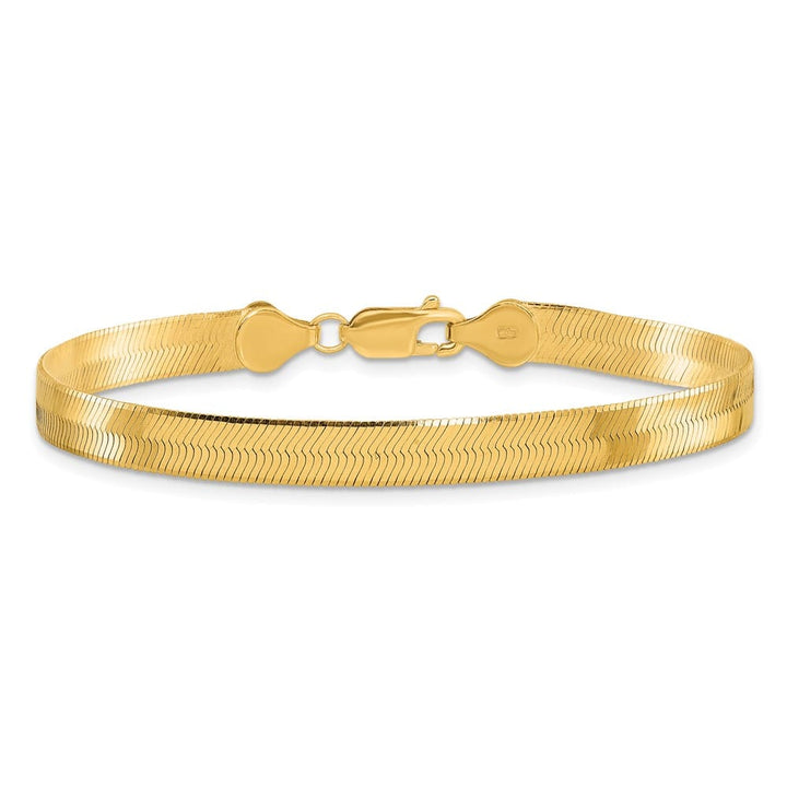 10K Yellow Gold 5.5mm Silky Herringbone Chain
