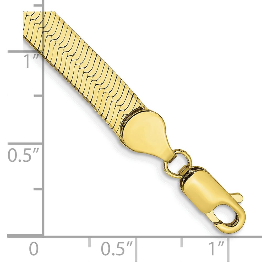 10K Yellow Gold 5.5mm Silky Herringbone Chain