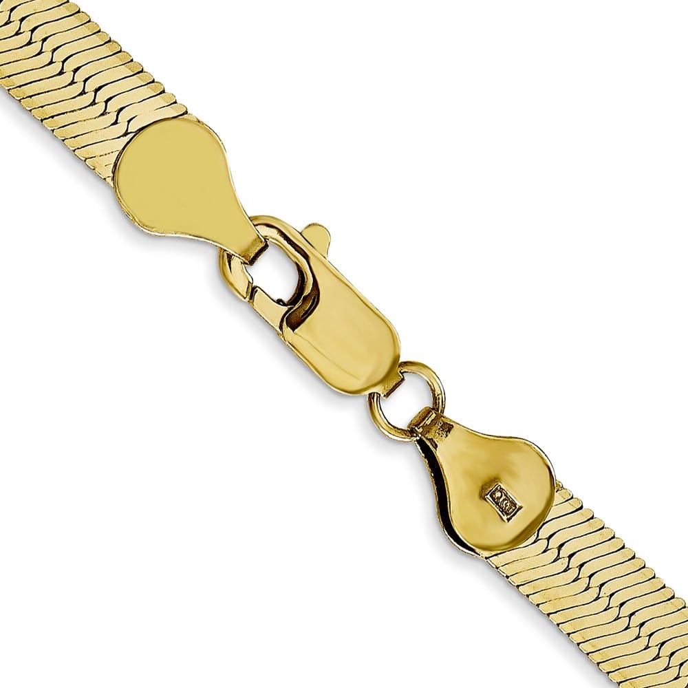 10K Yellow Gold 5.5mm Silky Herringbone Chain