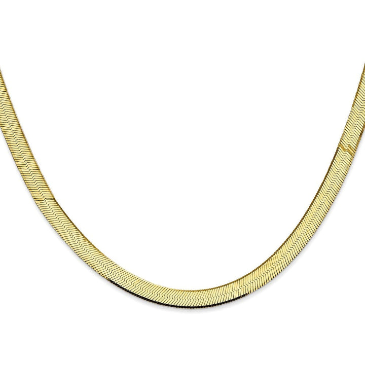 10K Yellow Gold 5.5mm Silky Herringbone Chain