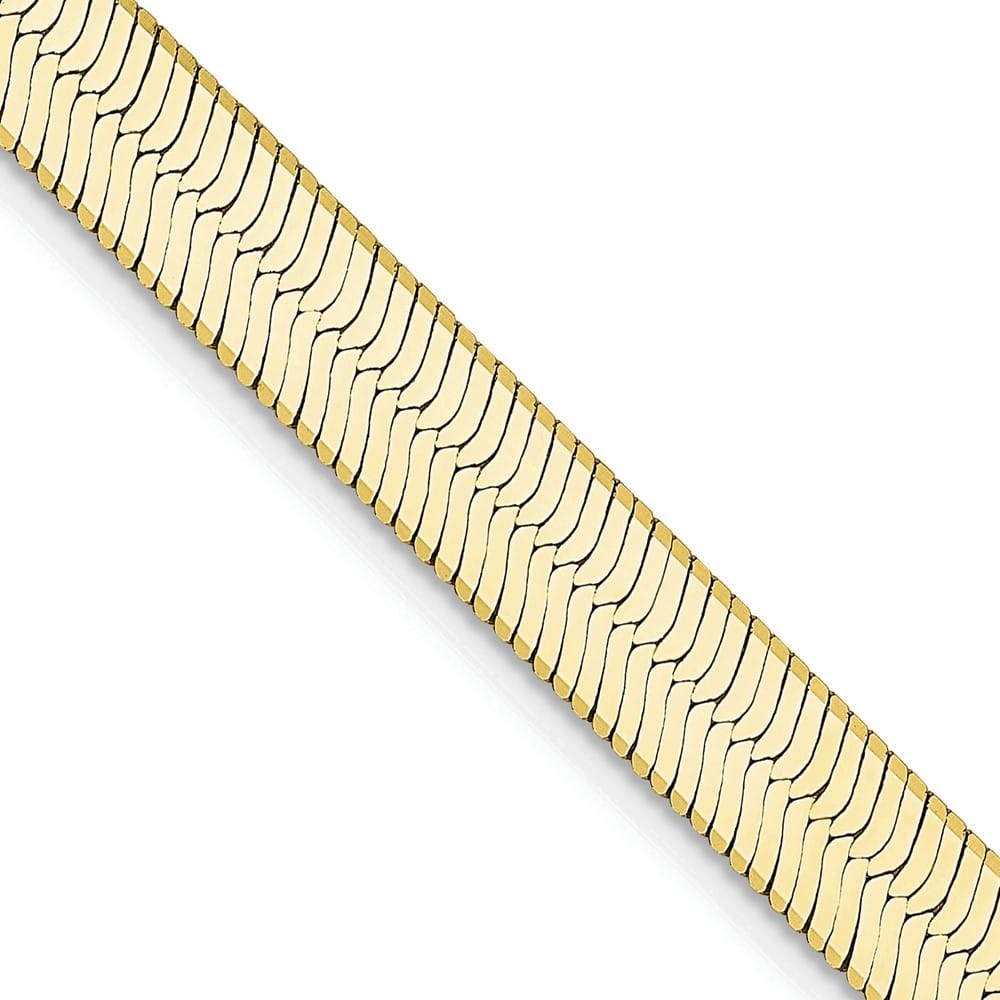 10K Yellow Gold 5.5mm Silky Herringbone Chain
