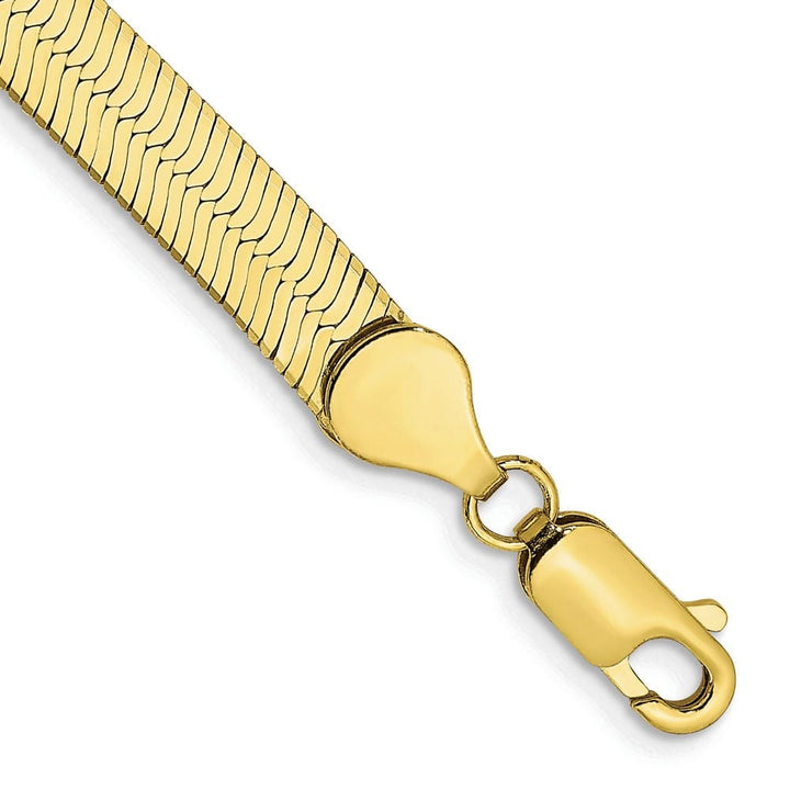 10K Yellow Gold 5.5mm Silky Herringbone Chain Size 7