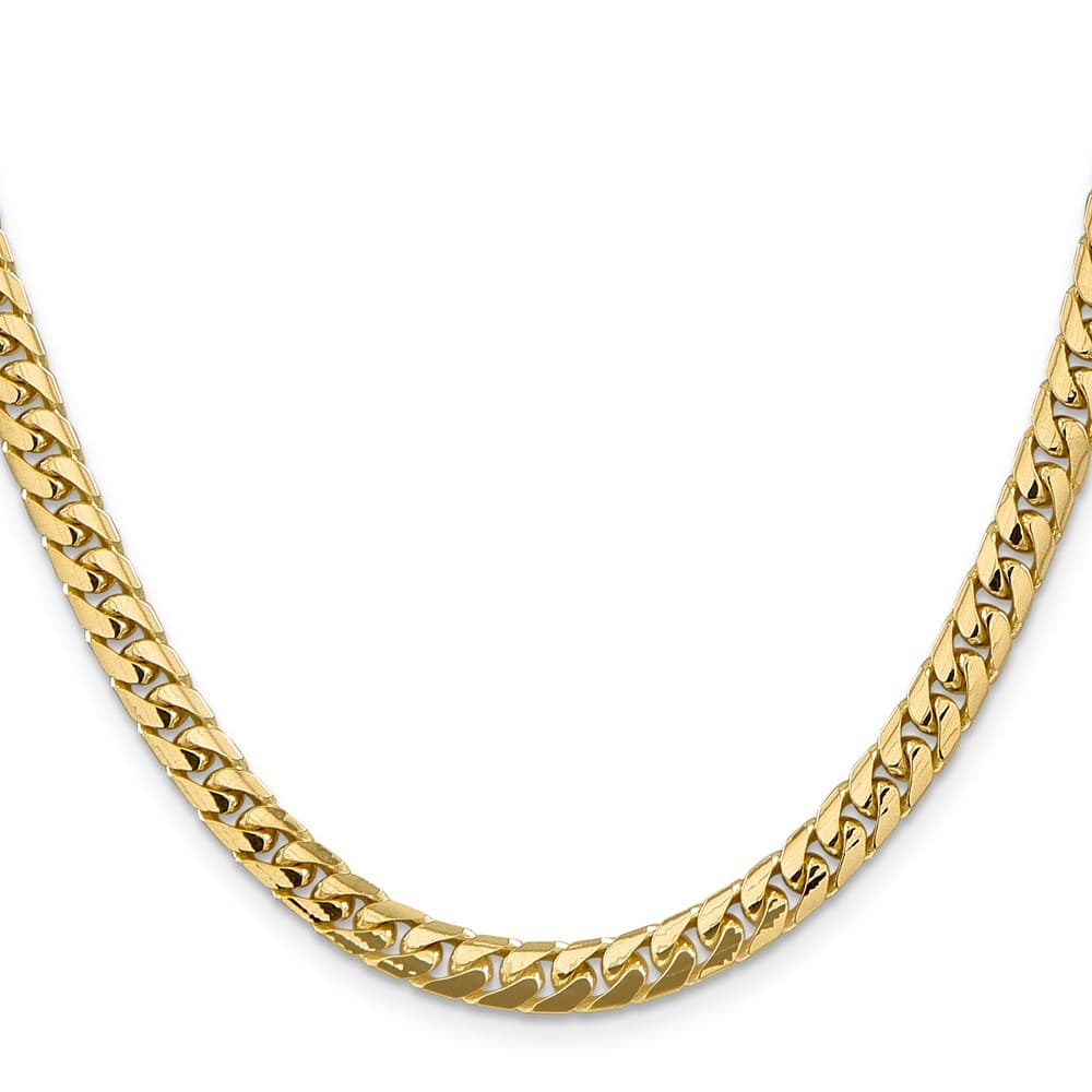 10K Yellow Gold 5.5mm Solid Miami Cuban Chain