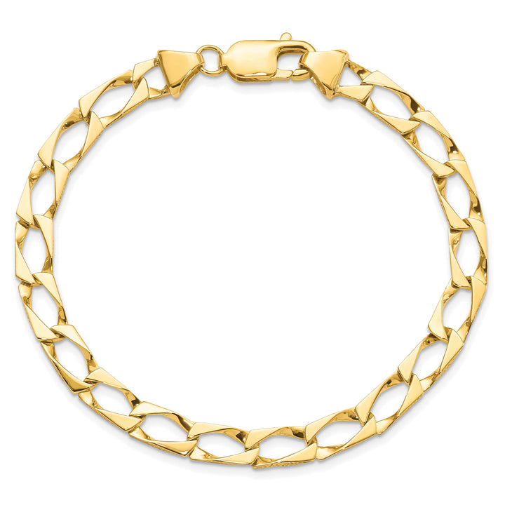 10K Yellow Gold 5.75mm Fancy Link Bracelet 8 Inch