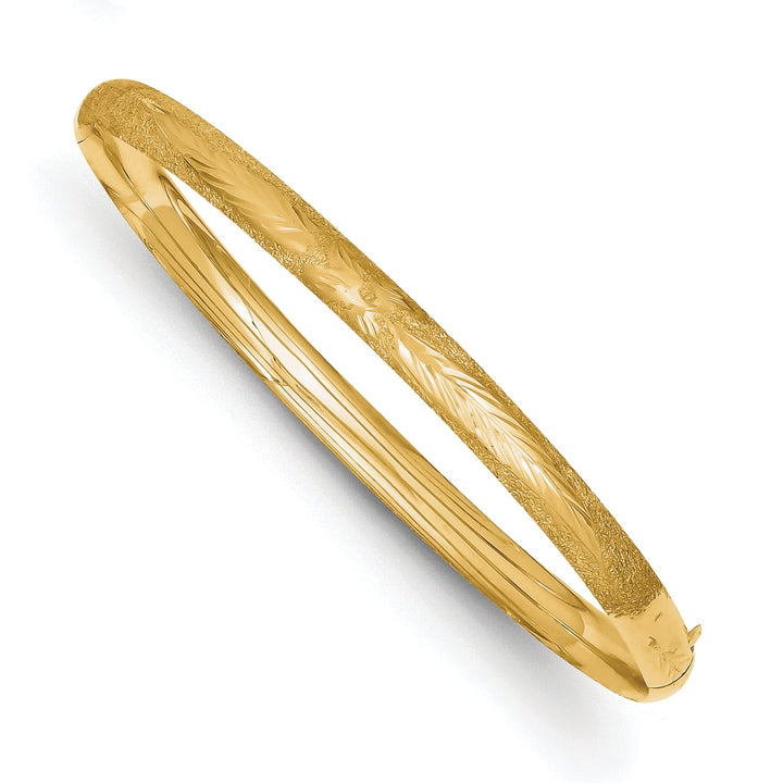 10K Yellow Gold 5 mm D.C. Hinged Bangle