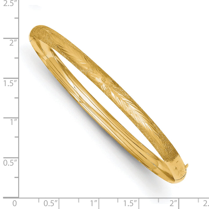 10K Yellow Gold 5 mm D.C. Hinged Bangle