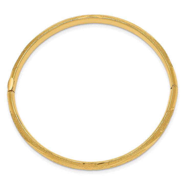 10K Yellow Gold 5 mm D.C. Hinged Bangle