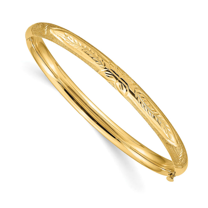 10K Yellow Gold 5 mm D.C. Hinged Bangle