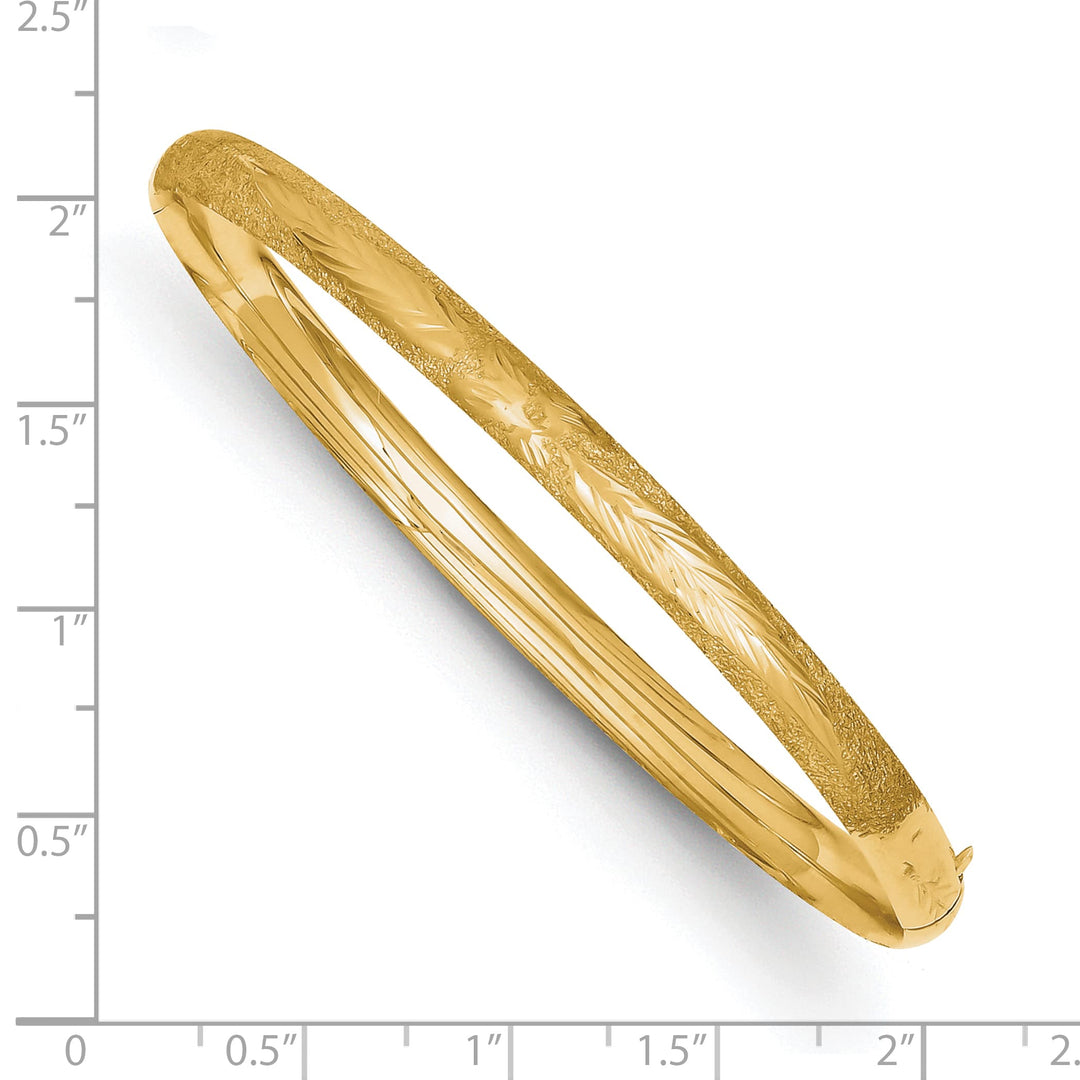 10K Yellow Gold 5 mm D.C. Hinged Bangle